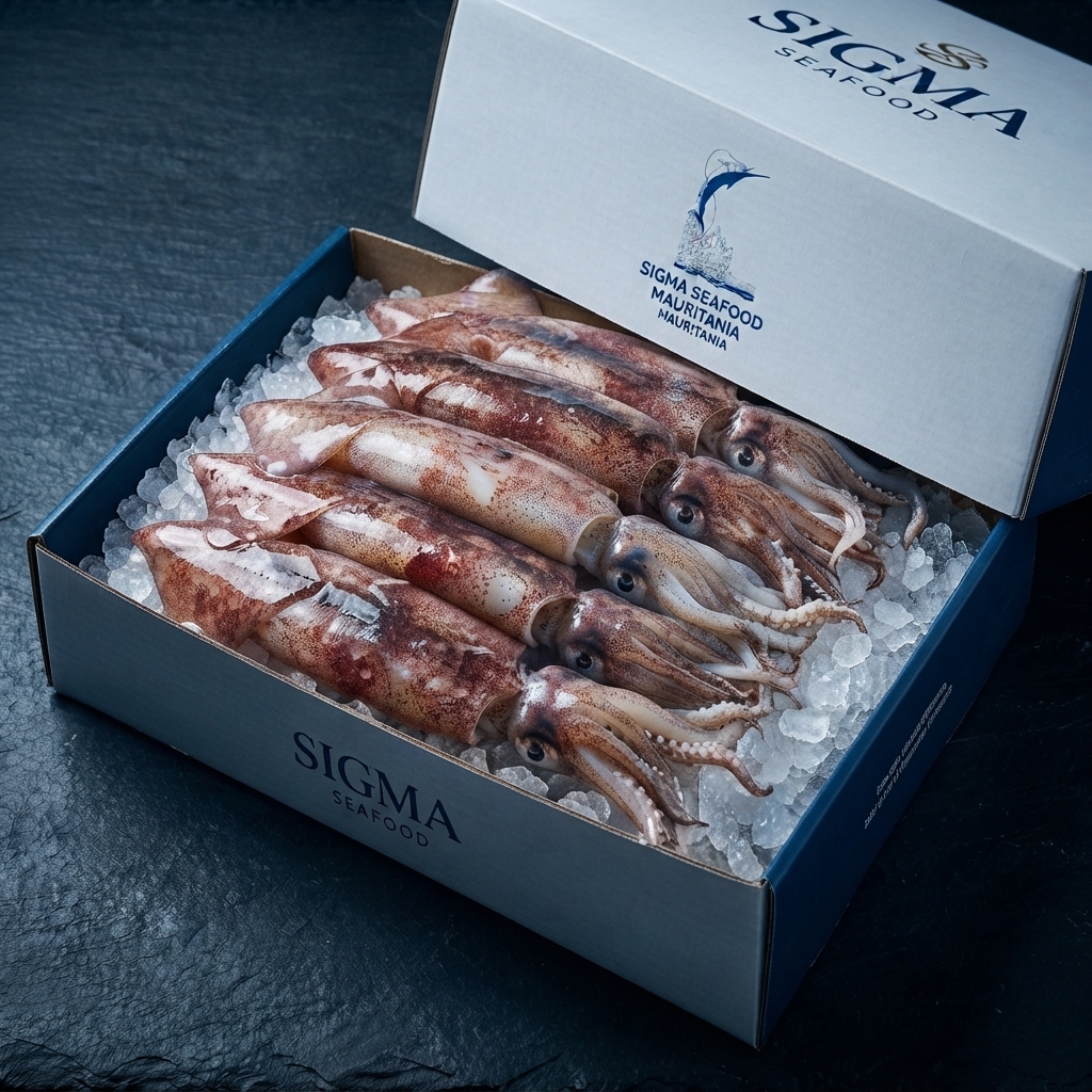 Carton de calamars — Sigma Seafood Mauritania