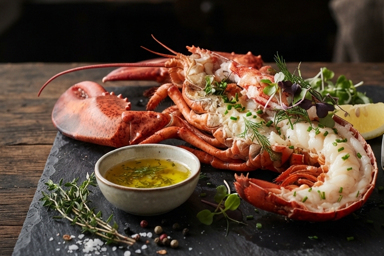 Langouste royale dressée
